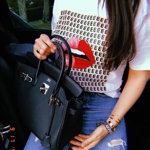 EllandEmm Lips Band Tee